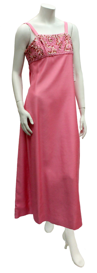 vintage 1960's pink party dress