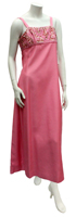vintage 1960's long pink beaded dress