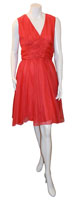 1960s red party dress