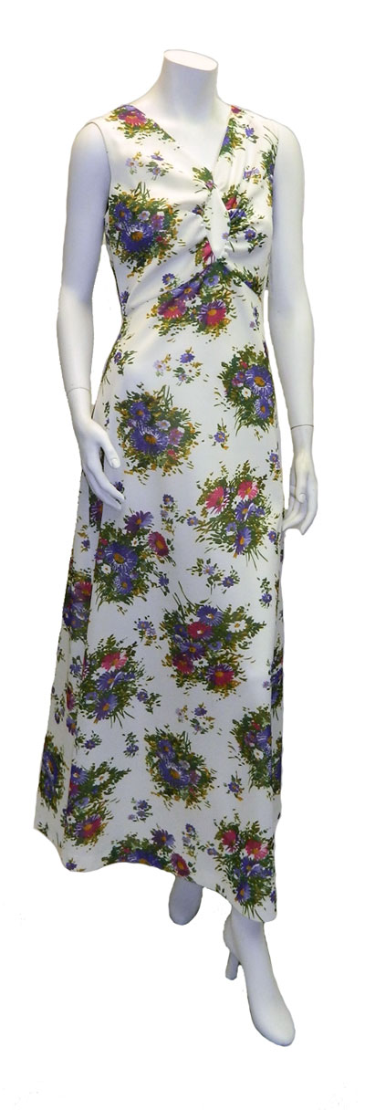 Vintage 1970's long floral dress