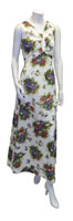 vintage 1970s long floral dress