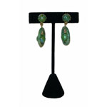 vintage green drop earrings