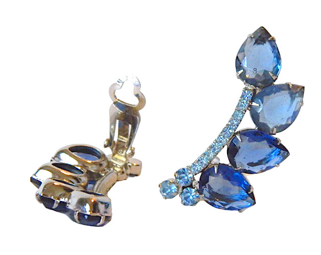 blue rhinestone earrings