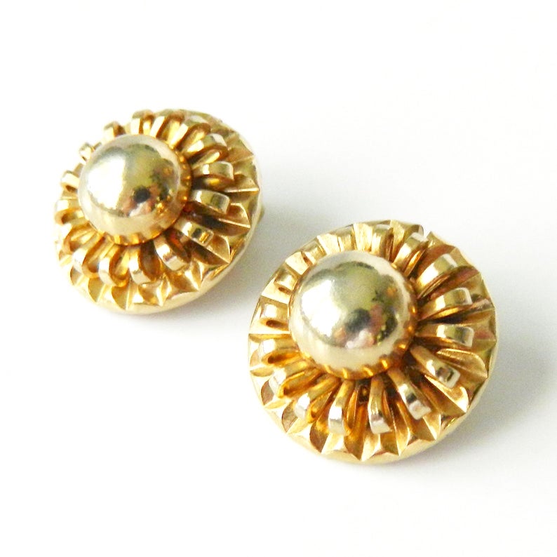 gold clip earrings