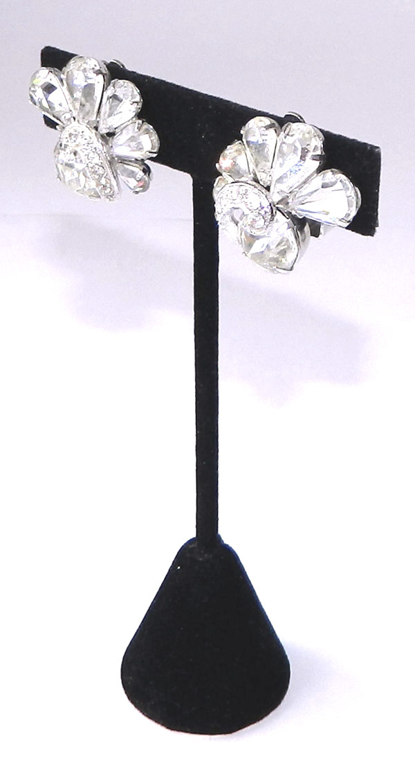 1950's Eisenberg rhinestone earrings