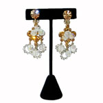 1960s crystal drop earrings