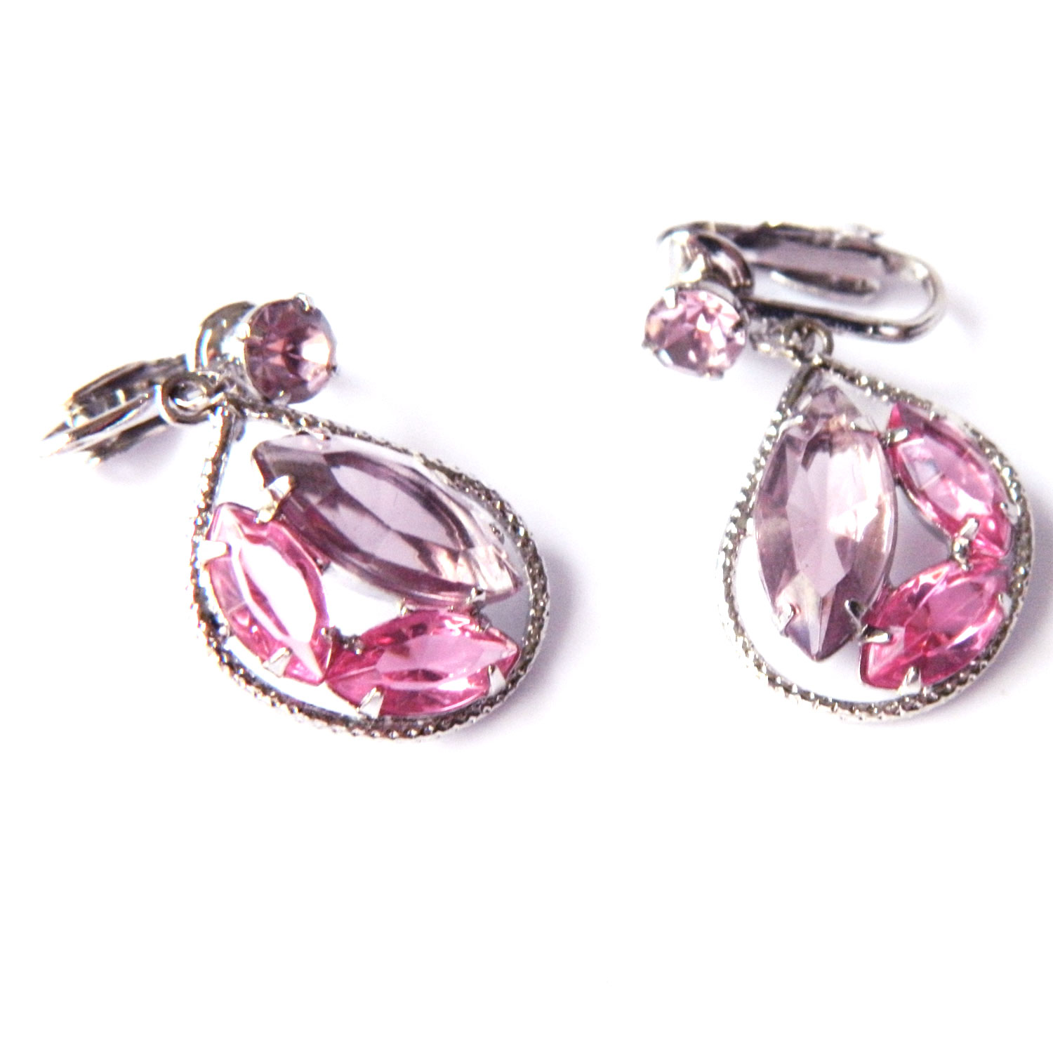 pink rhinestone earrings