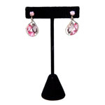 pink rhinestone earrings