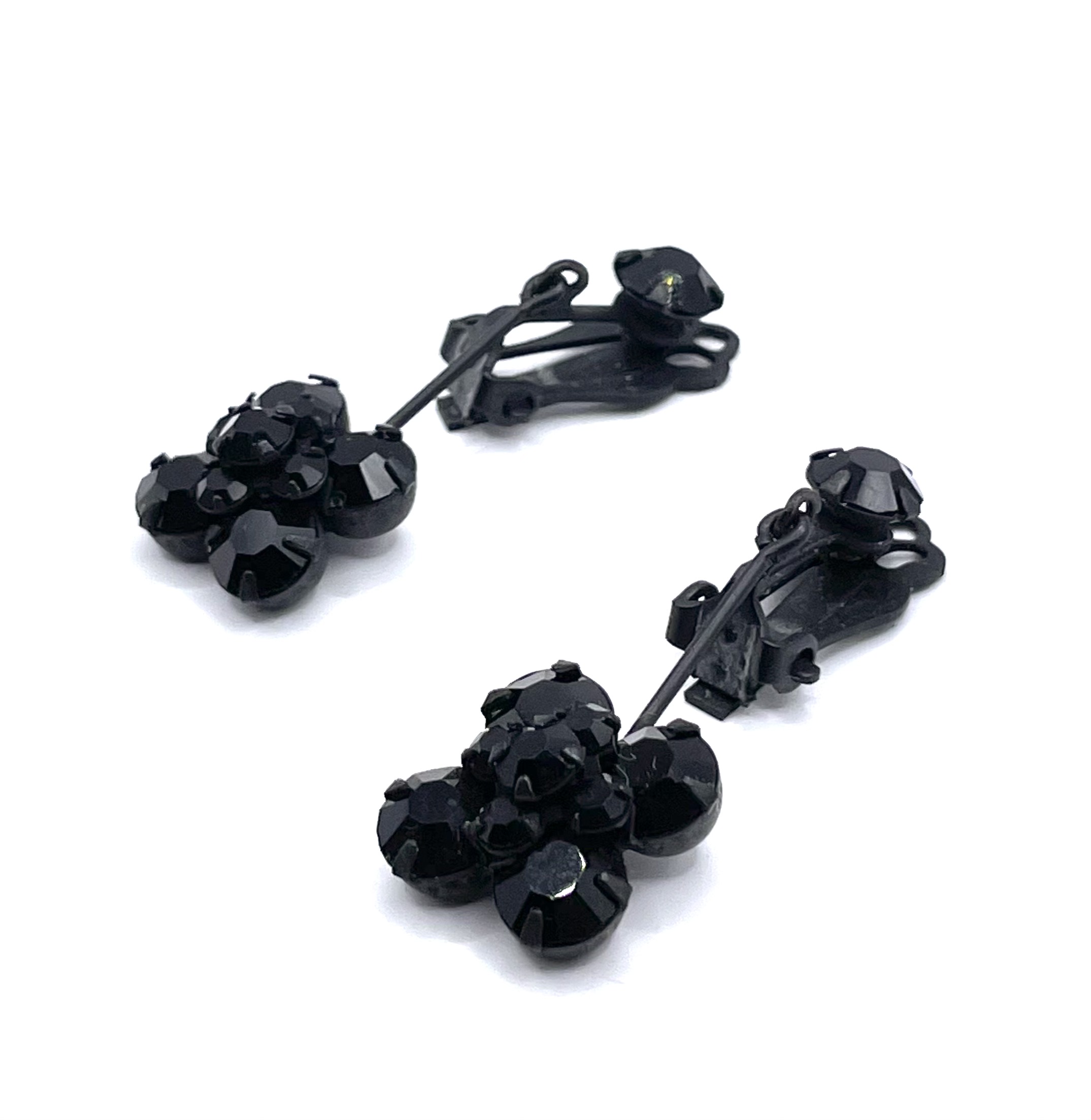 black rhinestone earrings