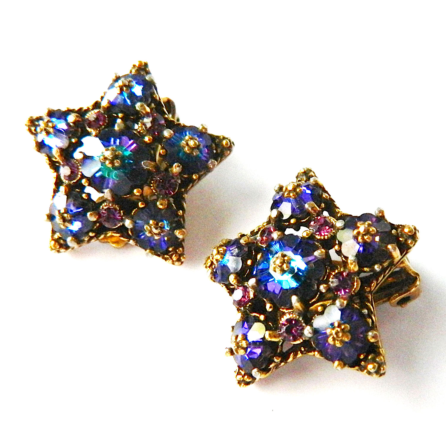 1950's star earrings