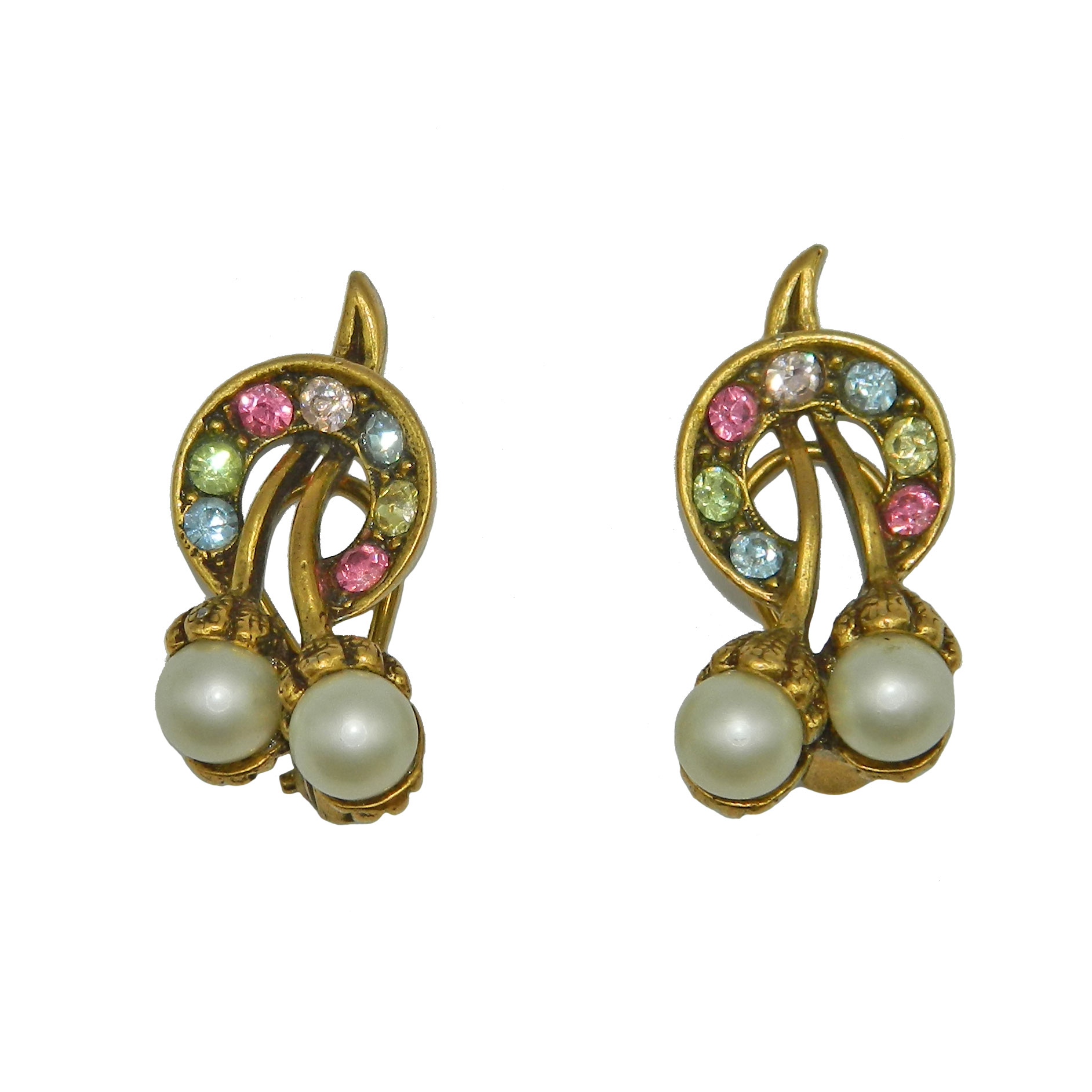 1950s rhinestone earrings