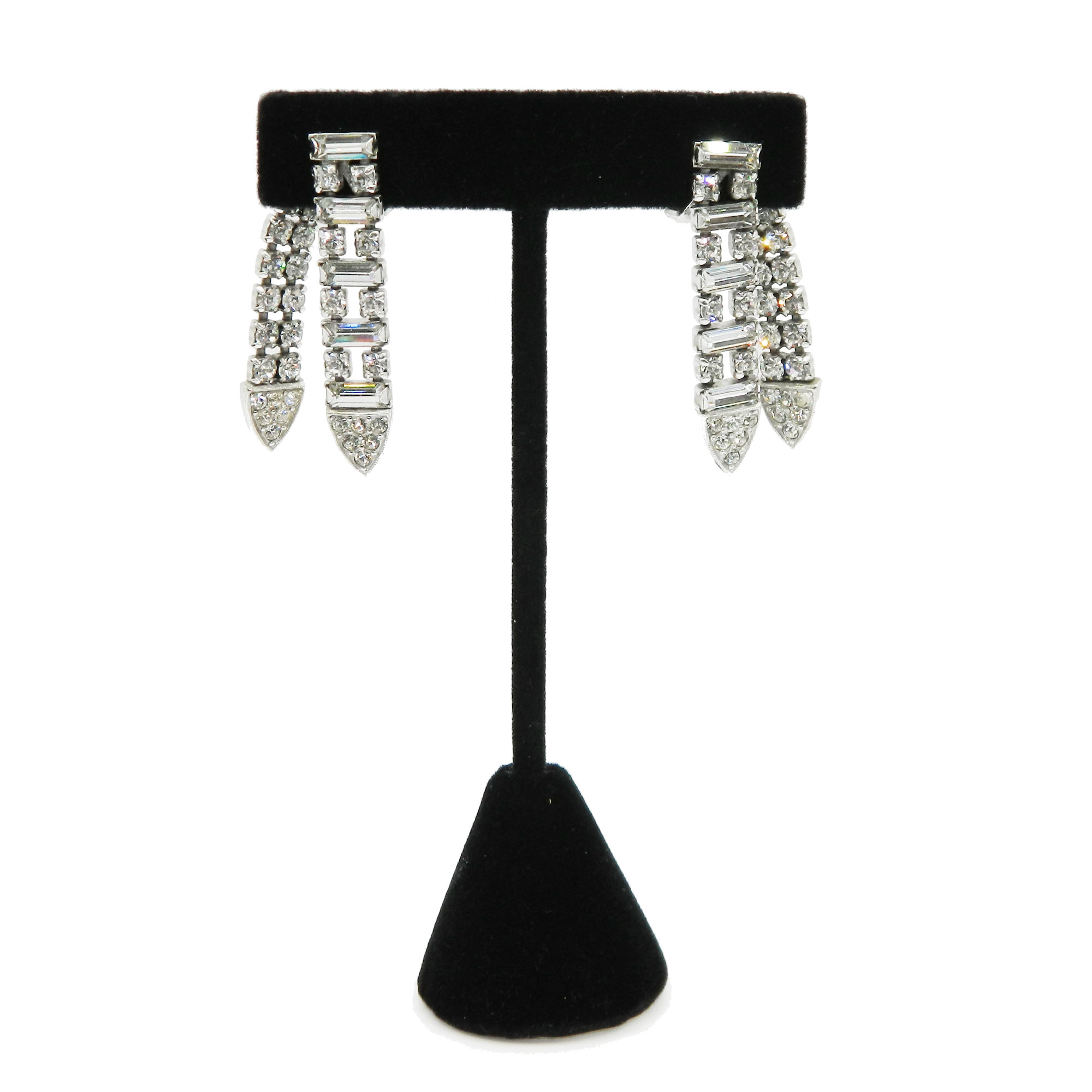 1950s Kramer rhinestone earrings