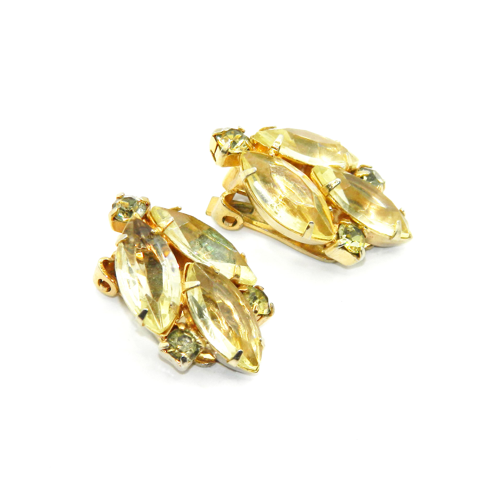 Juliana yellow rhinestone earrings