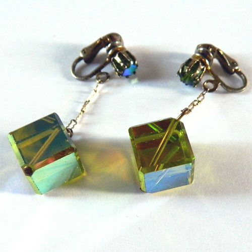 Crystal cube earrings