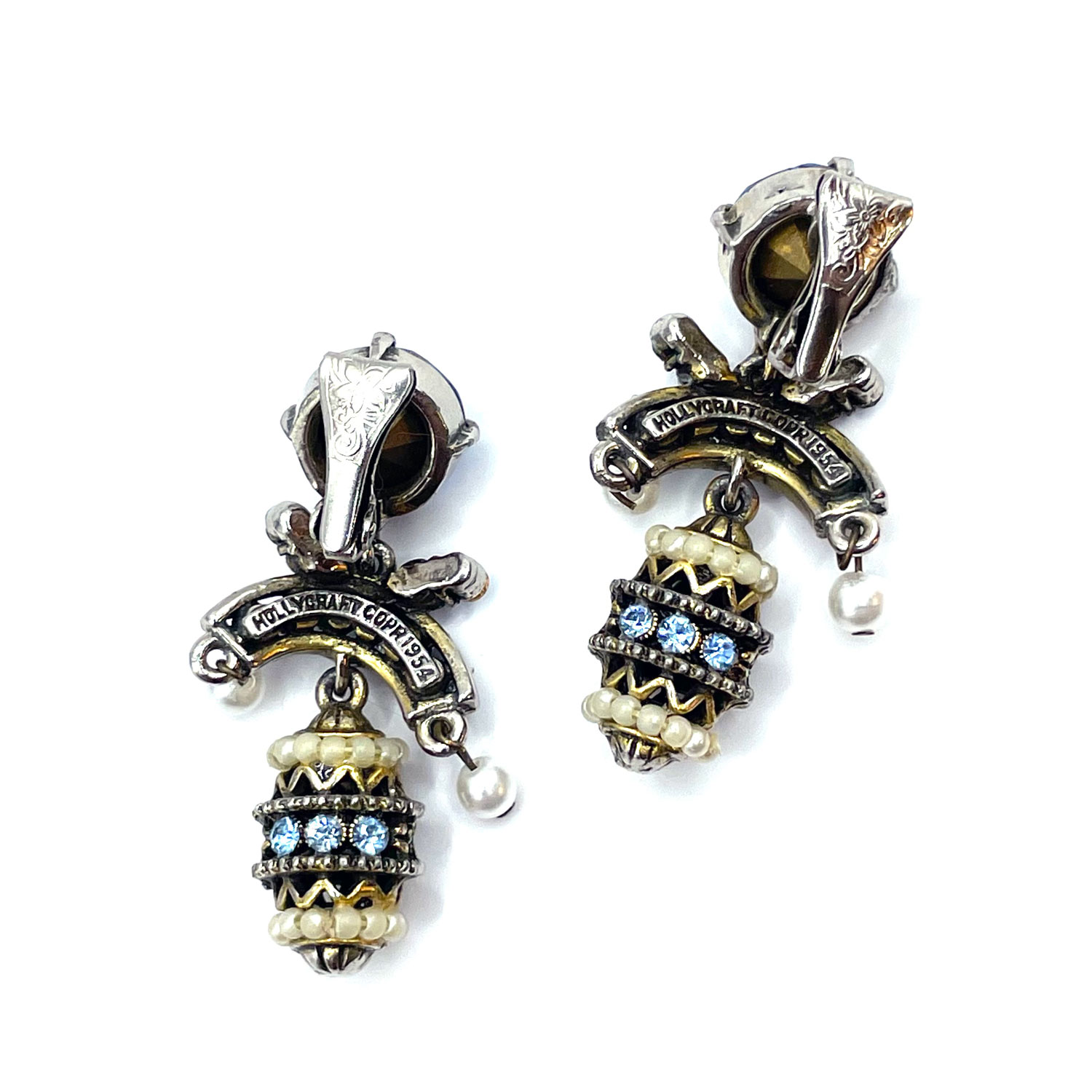 Hollycraft rhinestone earrings