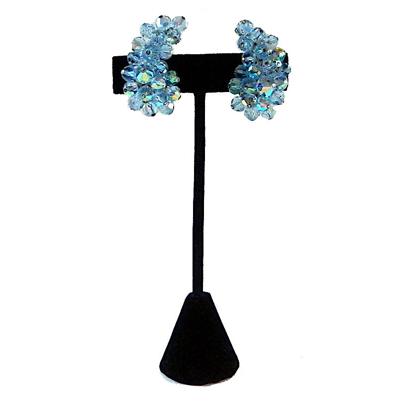 blue crystal earrings