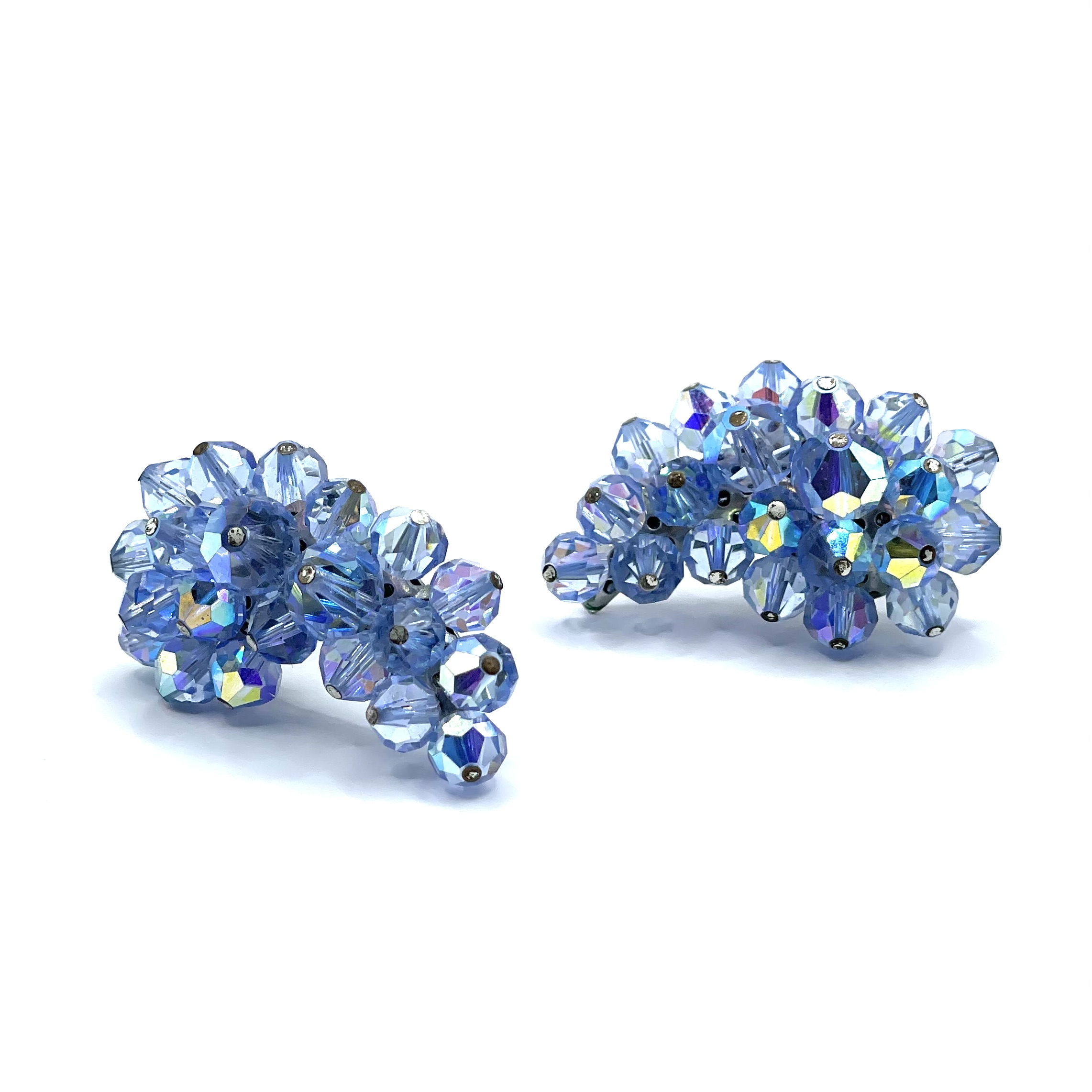 Laguna blue aurora borealis crystal earrings