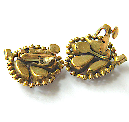 1950's Vendome rhinestone earrings
