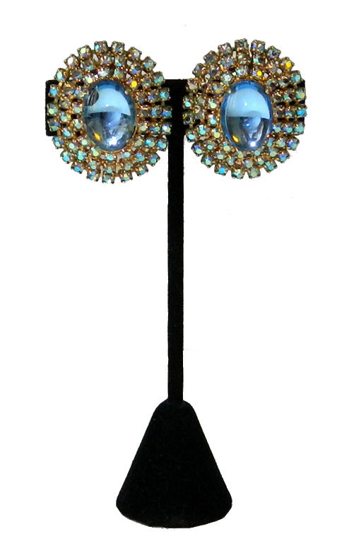 1950's Hattie Carnegie rhinestone earrings