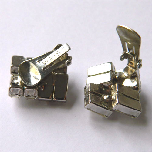 1950's Weiss rhinestone earrings
