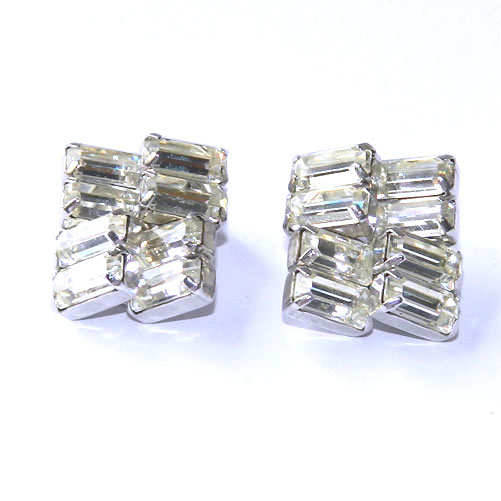 1950's Weiss rhinestone earrings