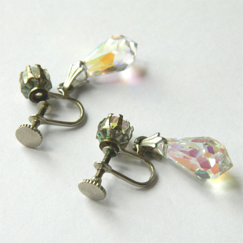 Aurora borealis crystal earrings
