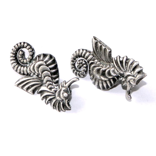 Mexican silver seahorse earrings