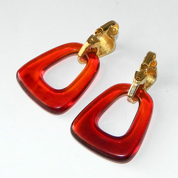 Amber drop earrings