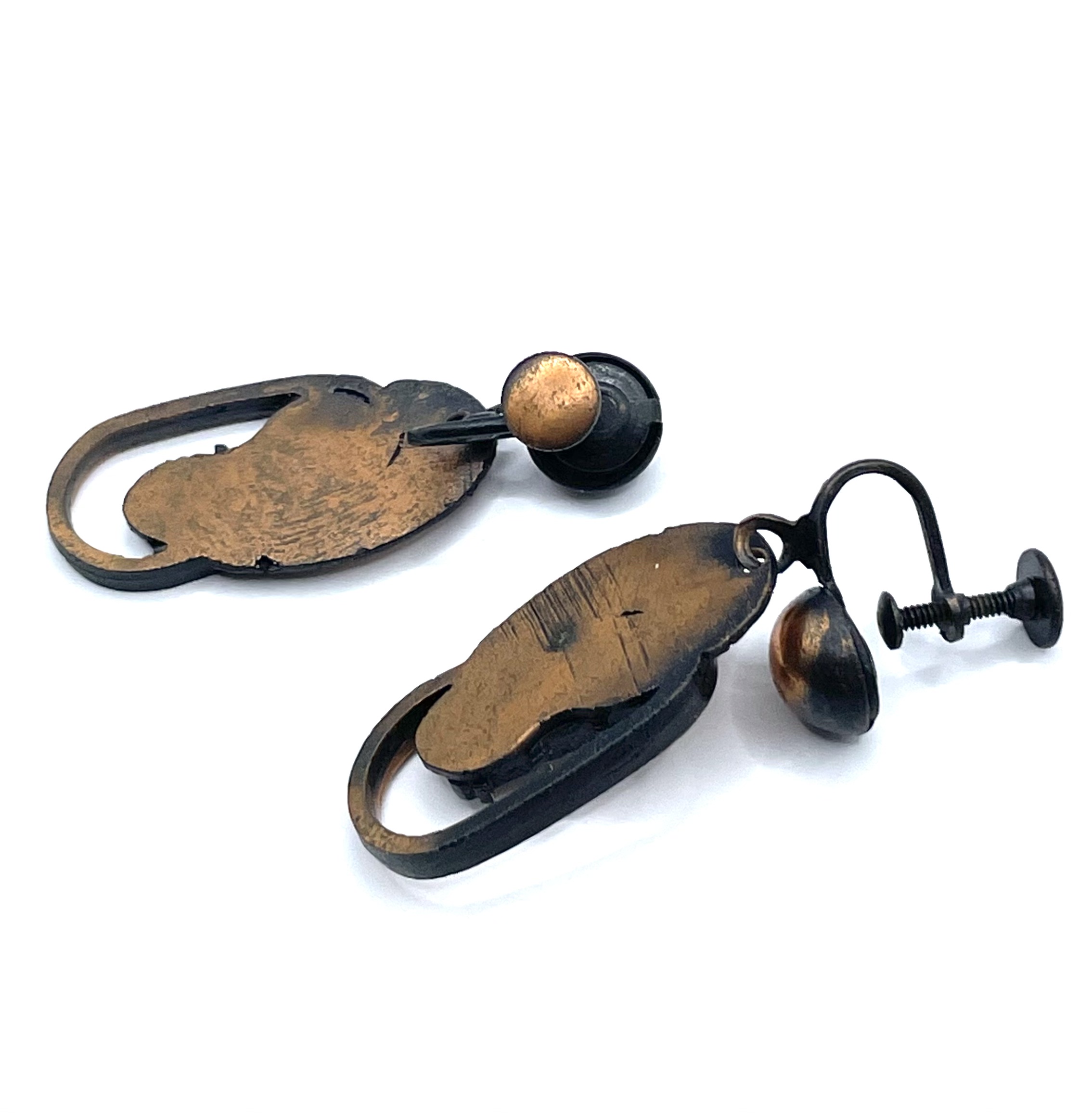 vintage copper earrings