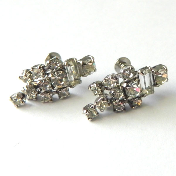 1950's rhinestone drop earrings