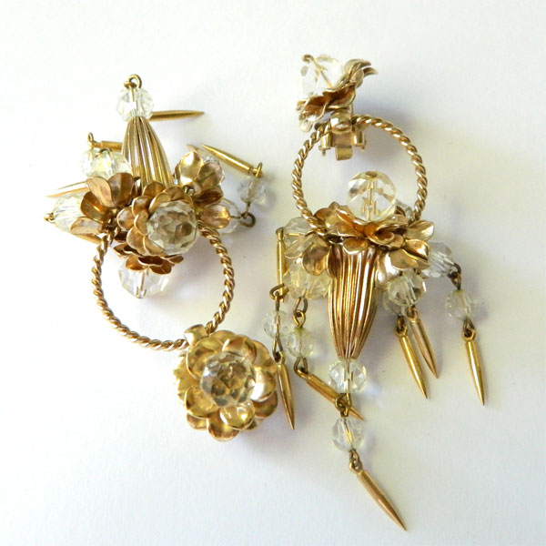Vintage crystal drop earrings