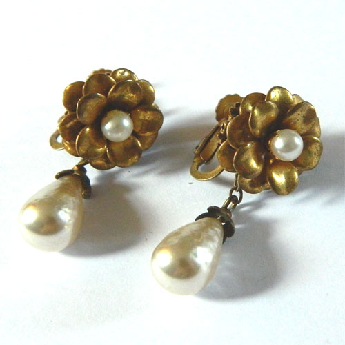 1950's Miriam Haskell earrings