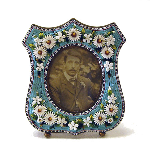 1920s Italian micro mosaic picture frame