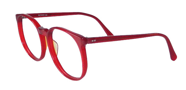 Transluscent red 1980s eyeglass frames