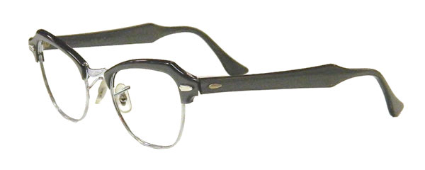 Vintage Bausch and Lomb grey and silver combination frames