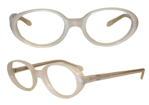 1960's pink oval eyeglass frames