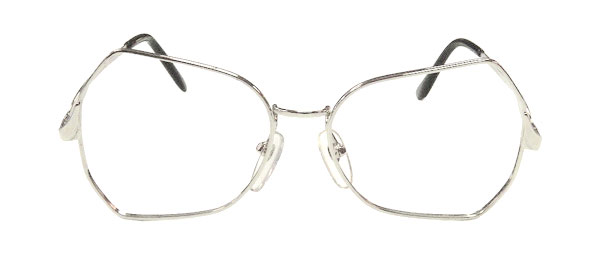 Silver tone 1980s wire frame eyeglasses
