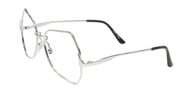 Silver tone 1980s wire frame eyeglasses
