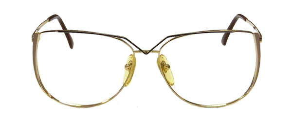 Gold tone 1980s wire frame eyeglasses