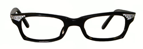 Vintage womens rhinestone studded eyeglass frames