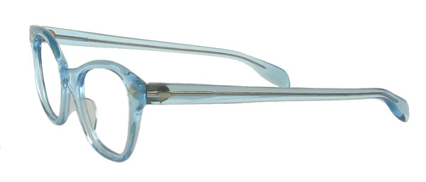 1950's crystal blue cat eye eyeglass frames