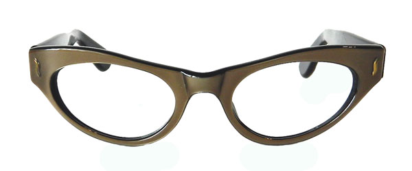 1960's bronze cateye eyeglasses