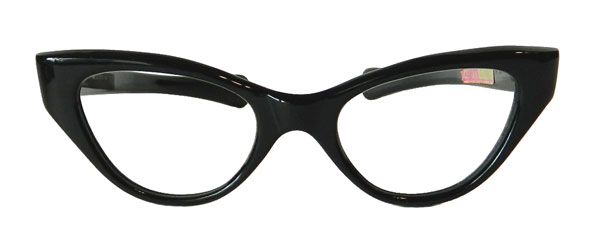 Womens 1960's black cat eye eyeglasses