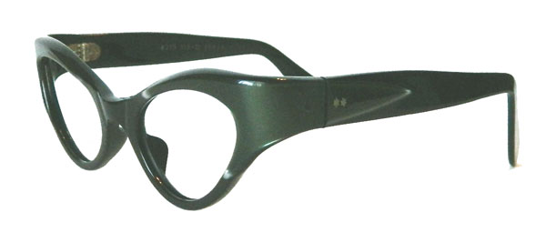 Vintage 1960's basic black womens eyeglass frames