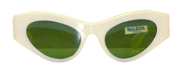 1960's white cat eye sunglasses