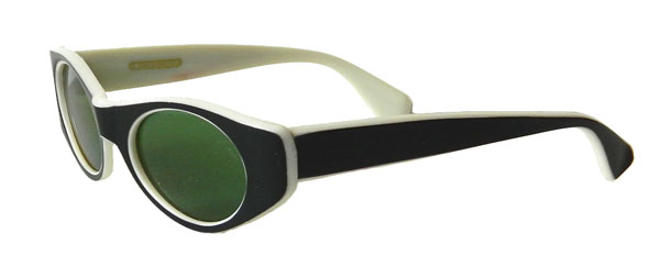 Vintage black and white cat eye sunglasses