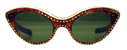 vintage 1950's rhinestone studded sunglasses