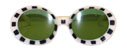 vintage psychedelic checker mod sunglasses