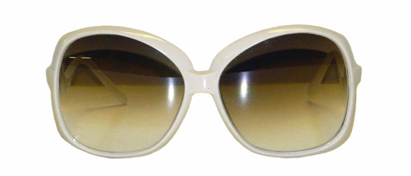 vintage 1980's white sunglasses