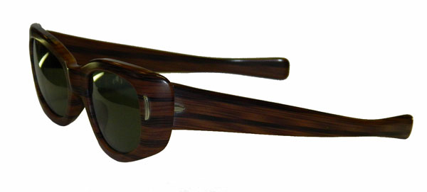 vintage 1960's woodgrain sunglasses